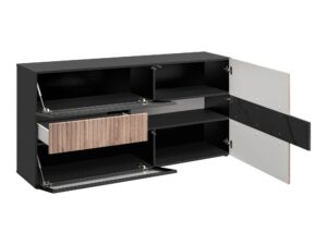 Miniaturka 1 - Komoda z szufladą Edorino 160 cm dąb Vicking czarny marmur – zdjęcie 2