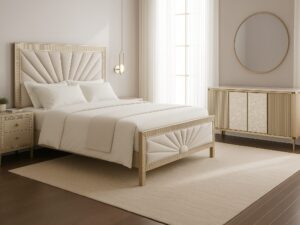Miniaturka 5 - Komoda Eleganza 160 cm w jasnej sypialni z łóżkiem