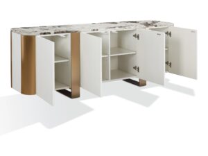 Miniaturka 2 - Komoda Eleganza 200 cm z otwartymi czterema drzwiami i regulowanymi półkami