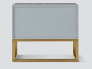 Miniaturka 4 - Komoda ryflowana w szampańskim złocie 100 cm – Eleganza – zdjęcie 4
