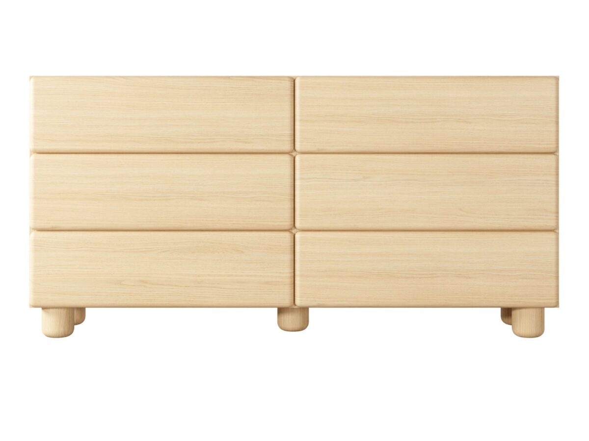 Komoda z 6 szufladami push-to-open Faltero 160 cm dąb vicenza