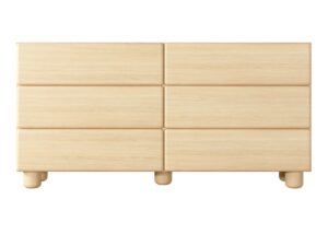 Miniaturka 6 - Komoda Faltero 160 cm – sześć szuflad na białym tle