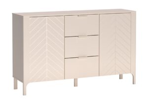 Miniaturka 2 - Komoda Fenita 153 cm kaszmirowa z dekoracyjną jodełką na frontach