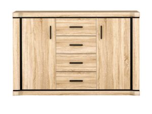Miniaturka 4 - Komoda Kalmeo 137 cm Dąb sonoma, widok od frontu