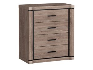 Miniaturka 6 - Komoda Kalmeo 80,5 cm w dekorze dąb truflowy z czterema zamkniętymi szufladami