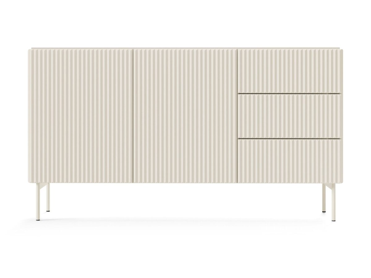 Komoda z 3 szufladami i 2 drzwiami Kavessa 147 cm kaszmir
