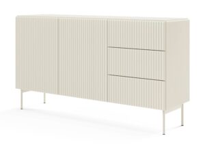 Miniaturka 2 - Komoda Kavessa kaszmir – widok pod kątem z ryflowanym bokiem
