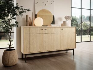 Miniaturka 4 - Komoda Kiyomi dąb Linea w aranżacji salonu