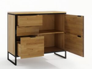 Miniaturka 2 - Komoda dębowa Kongaro 95 cm dąb naturalny – zdjęcie 3