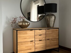 Miniaturka 1 - Komoda dębowa Kongaro 150 cm dąb naturalny – zdjęcie 2