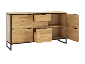 Miniaturka 2 - Komoda dębowa Kongaro 150 cm dąb naturalny – zdjęcie 3
