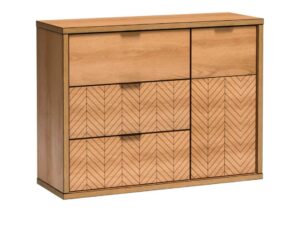 Miniaturka 7 - Komoda Lavinia 118 cm w dekorze dąb karmel na cokole, ujęcie główne
