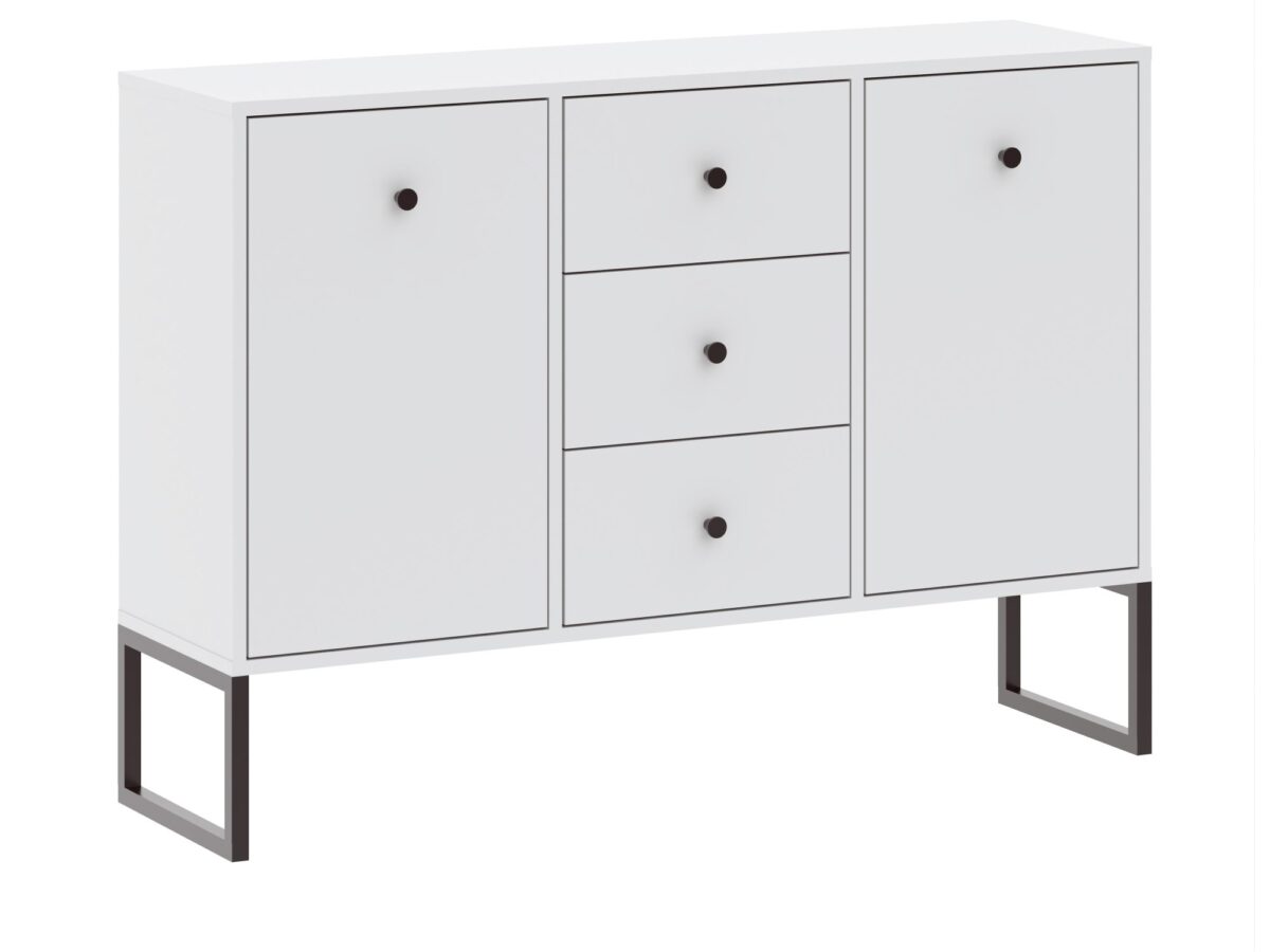 Komoda dwudrzwiowa z 3 szufladami Linvero 115 cm