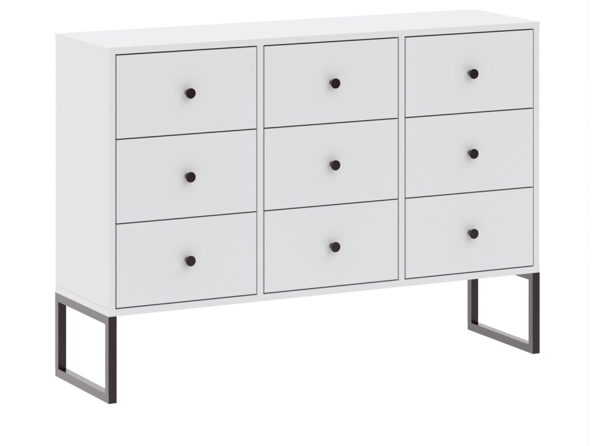 Komoda z 9 szufladami Linvero 115 cm