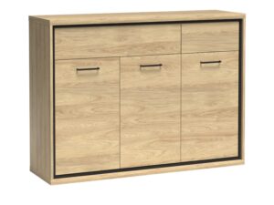 Miniaturka 9 - Komoda Lorenza Hikora na cokole z laminowanymi frontami bez LED