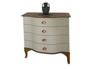 Miniaturka 9 - Komoda Madera DR02 w kolorze Off White na białym tle – widok z przodu