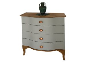 Miniaturka 2 - Komoda Madera DR02 w kolorze szarym 7035 na białym tle – widok z przodu