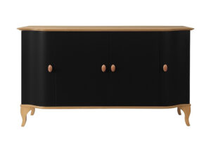 Miniaturka 1 - Komoda Madera DR05 w czarnym macie na białym tle – widok z przodu