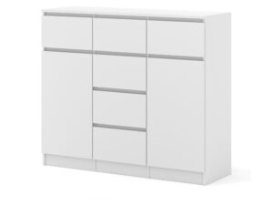 Miniaturka 8 - Komoda z 6 szufladami i 2 drzwiami Malvero 120 cm biały i kaszmir