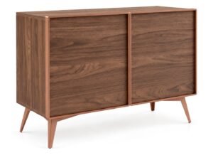 Miniaturka 6 - Komoda Mavella 2-dzielna – korpus orzech włoski, miedziane nóżki i uchwyty