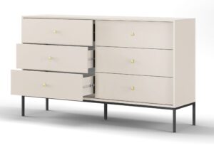 Miniaturka 3 - Komoda Monolit beżowa – wysunięte szuflady