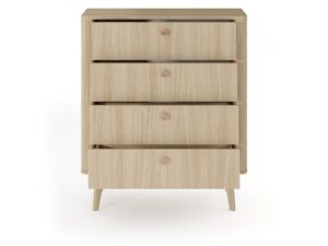 Miniaturka 1 - Komoda Morvena 88 cm – cztery częściowo wysunięte szuflady, front