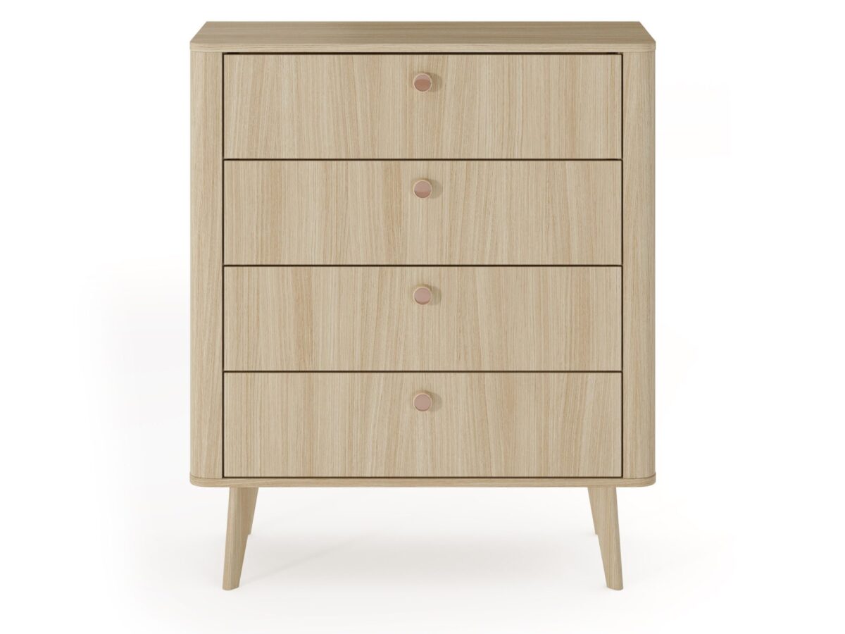 Komoda z 4 szufladami Morvena 88 cm dąb barista