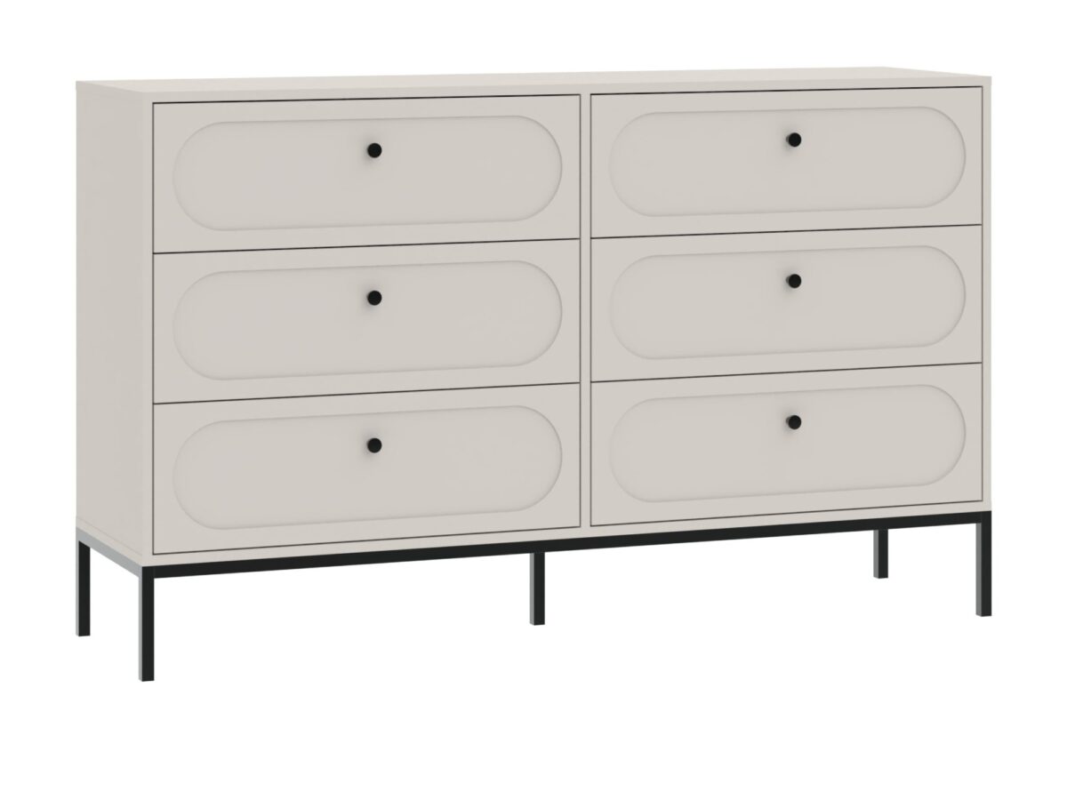 Komoda z 6 szufladami Munaro 150 cm kaszmir