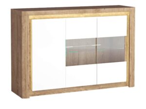Miniaturka 1 - Komoda Nalvio 144 cm z podświetleniem LED za szkłem