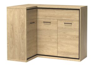 Miniaturka 6 - Komoda narożna Lorenza lewa, fronty laminowane, cokół