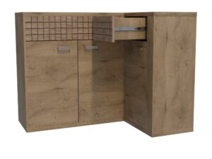 Miniaturka 3 - Komoda narożna Pestano Ribbeck z wysuniętą prawą szufladą