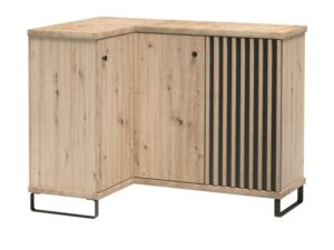 Miniaturka 1 - Komoda narożna Sorenta Dąb Artisan na czarnych metalowych nogach