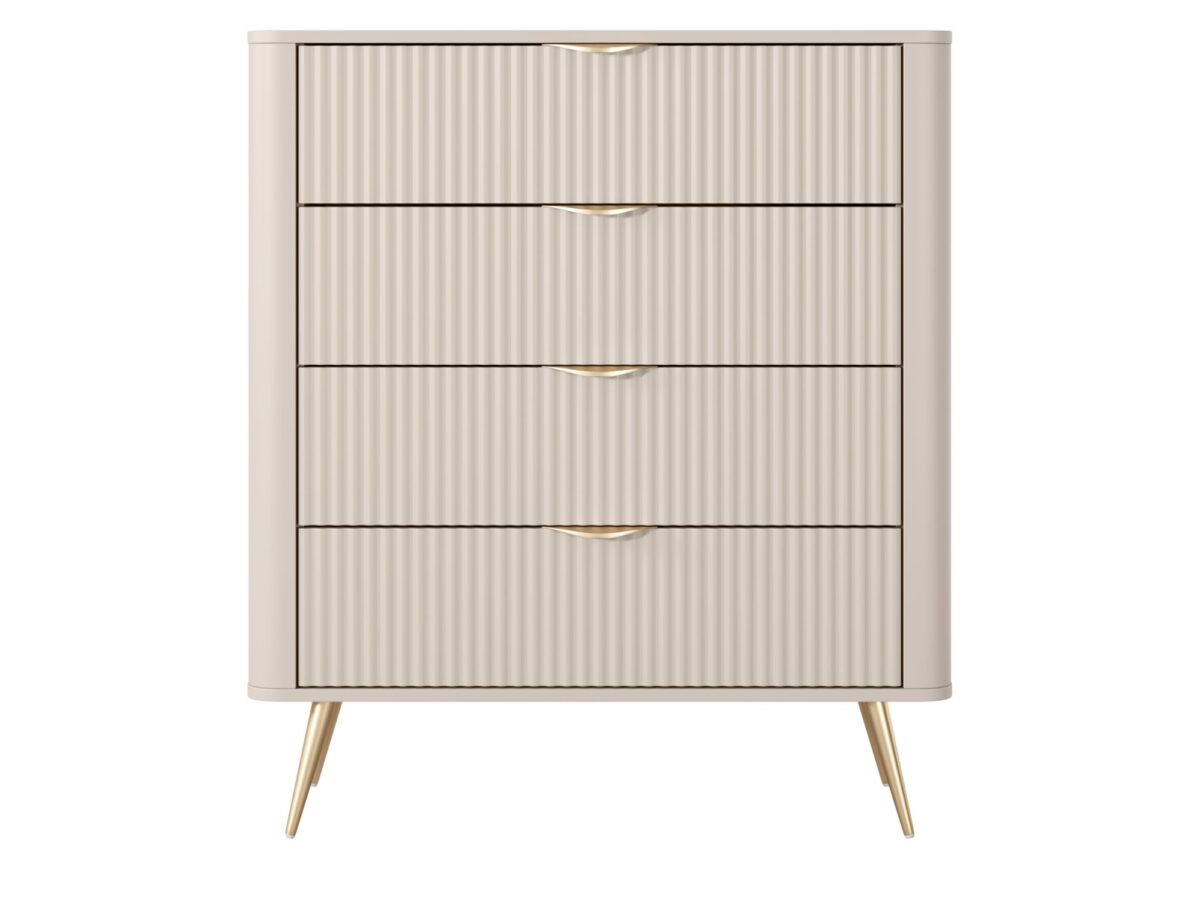 Komoda z 4 szufladami Nesaro 101 cm beżowa