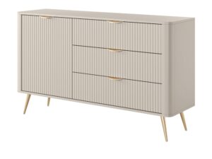 Miniaturka 2 - Komoda Nesaro beżowa 138 cm – widok pod kątem z prawej