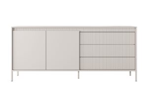 Miniaturka 9 - Komoda Ombrino 187 cm beżowa – dwa drzwi i trzy szuflady, front