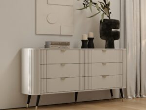 Miniaturka 2 - Komoda z 6 szufladami Onvero 138 cm kaszmir – zdjęcie 3