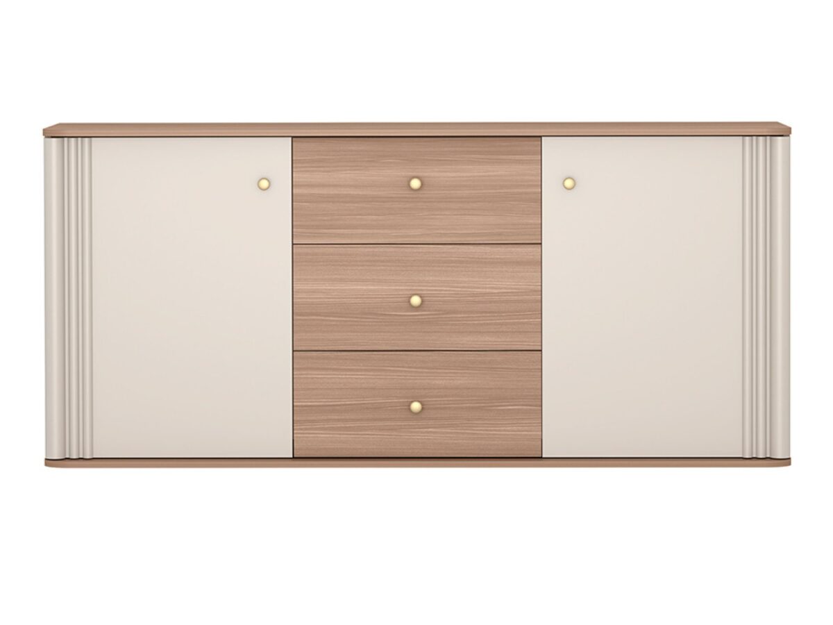 Komoda z 3 szufladami Orsetta 175 cm – kaszmir