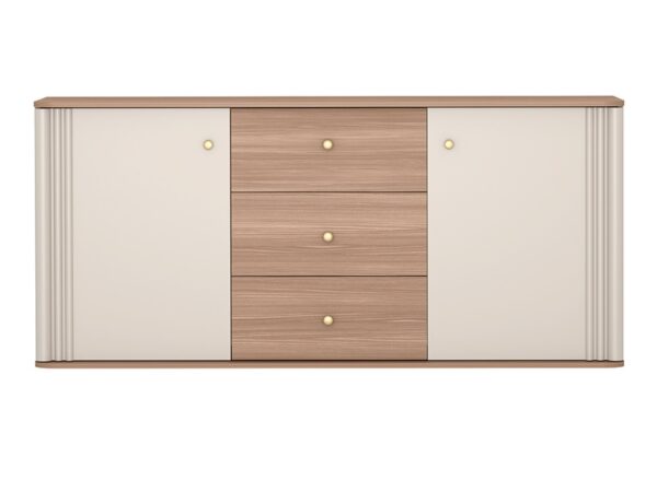 Szeroka komoda Orsetta 175 cm kaszmir Bolivar naturalny widok front