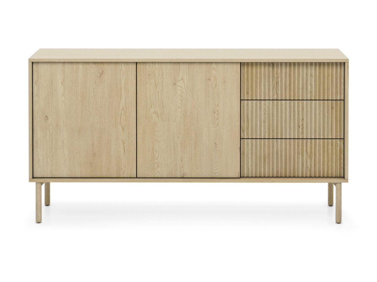 Komoda z 2 drzwiami i 3 szufladami Pavello 153 cm dąb Cremona