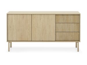 Miniaturka 5 - Komoda Pavello 153 cm – dąb Cremona, widok z przodu na białym tle