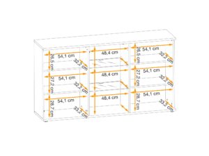 Miniaturka 2 - Komoda trzydrzwiowa z LED Raventino 160 cm Hickory Jackson czarny – zdjęcie 3