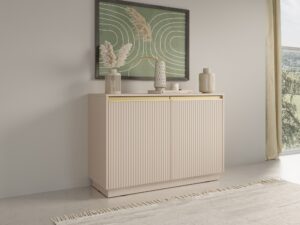Miniaturka 4 - Komoda Regalio beżowa – aranżacja salonu