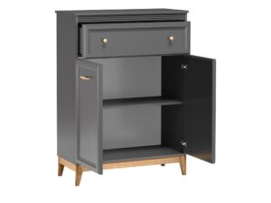 Miniaturka 1 - Komoda Rocella 92 cm – otwarta szuflada, dwoje drzwiczek i półka