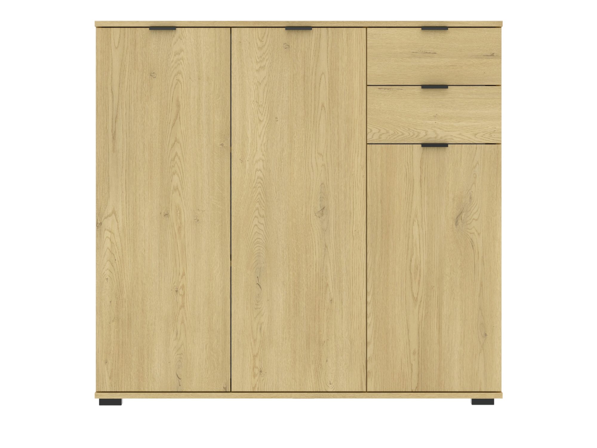 Komoda Selmario 107 cm dąb Cremona – zamknięte fronty
