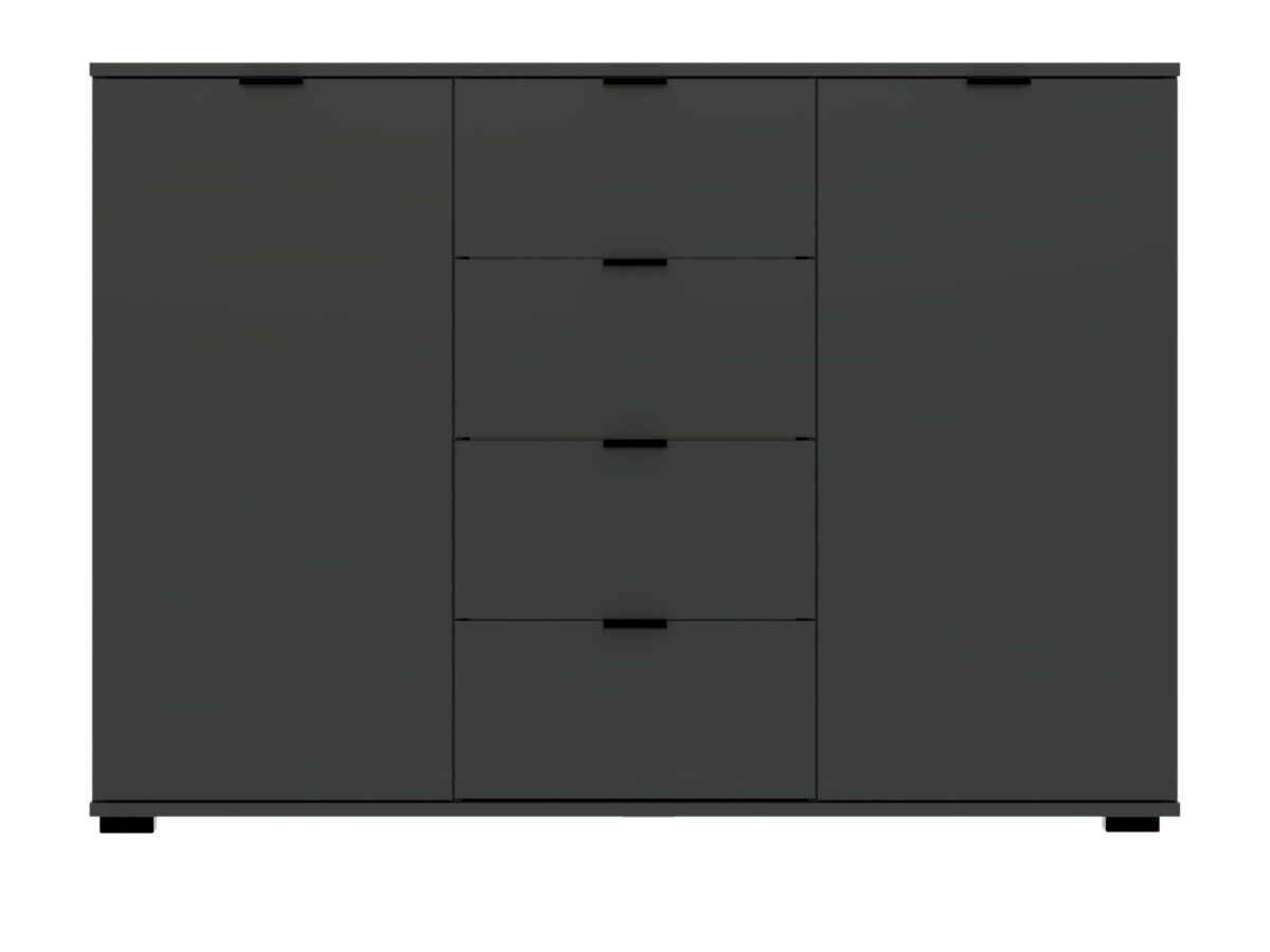Komoda z 2 drzwiami i 4 szufladami Selmario 120 cm