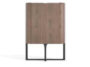 Miniaturka 3 - Komoda orzechowa i kaszmir z czarną podstawą 160 cm – Selvina – zdjęcie 4