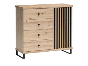 Miniaturka 3 - Komoda Sorenta Dąb Artisan na czarnych nogach, inne ujęcie