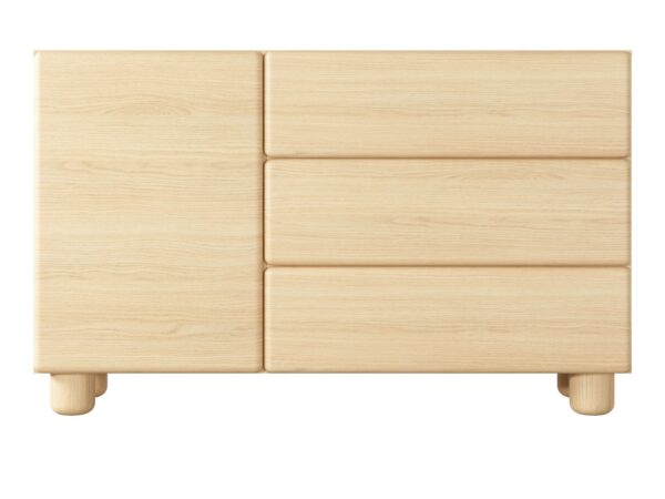 Komoda Faltero 130 cm – front z drzwiczkami i szufladami