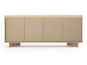 Miniaturka 6 - Komoda Talvio 204 cm – front ryflowany z oświetleniem LED