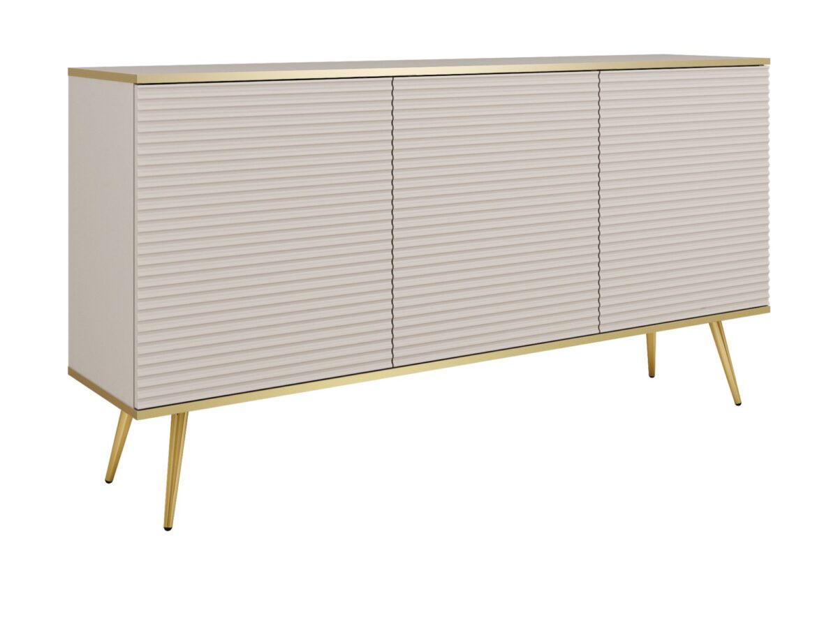 Komoda ryflowana Teyser MDF 160 cm – 3 kolory frontów
